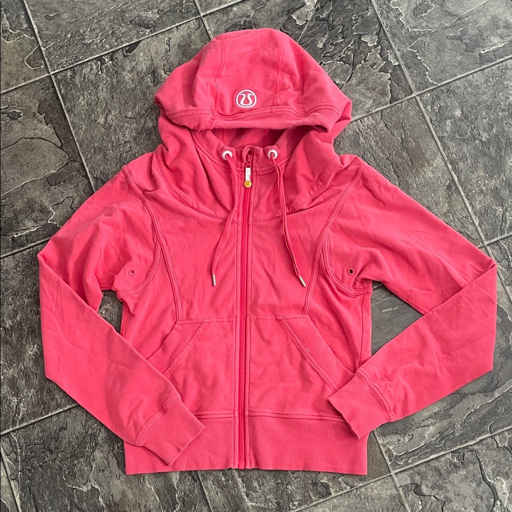 LULULEMON Pink Zip-Up Hoodie Yoga Athleisure Streetwear Coquette Sporty Jacket